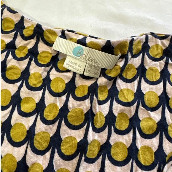 Boden Womens 6 Small Lily Jersey Midi Dress Soft Comfortable Artsy Geometric - Picture 7 of 10